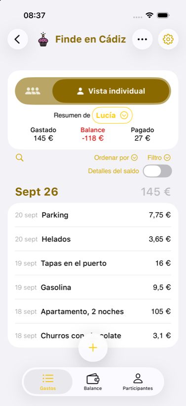 Banana Split app — individual