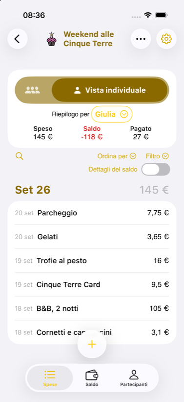 Banana Split app — individual