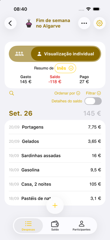 Banana Split app — individual