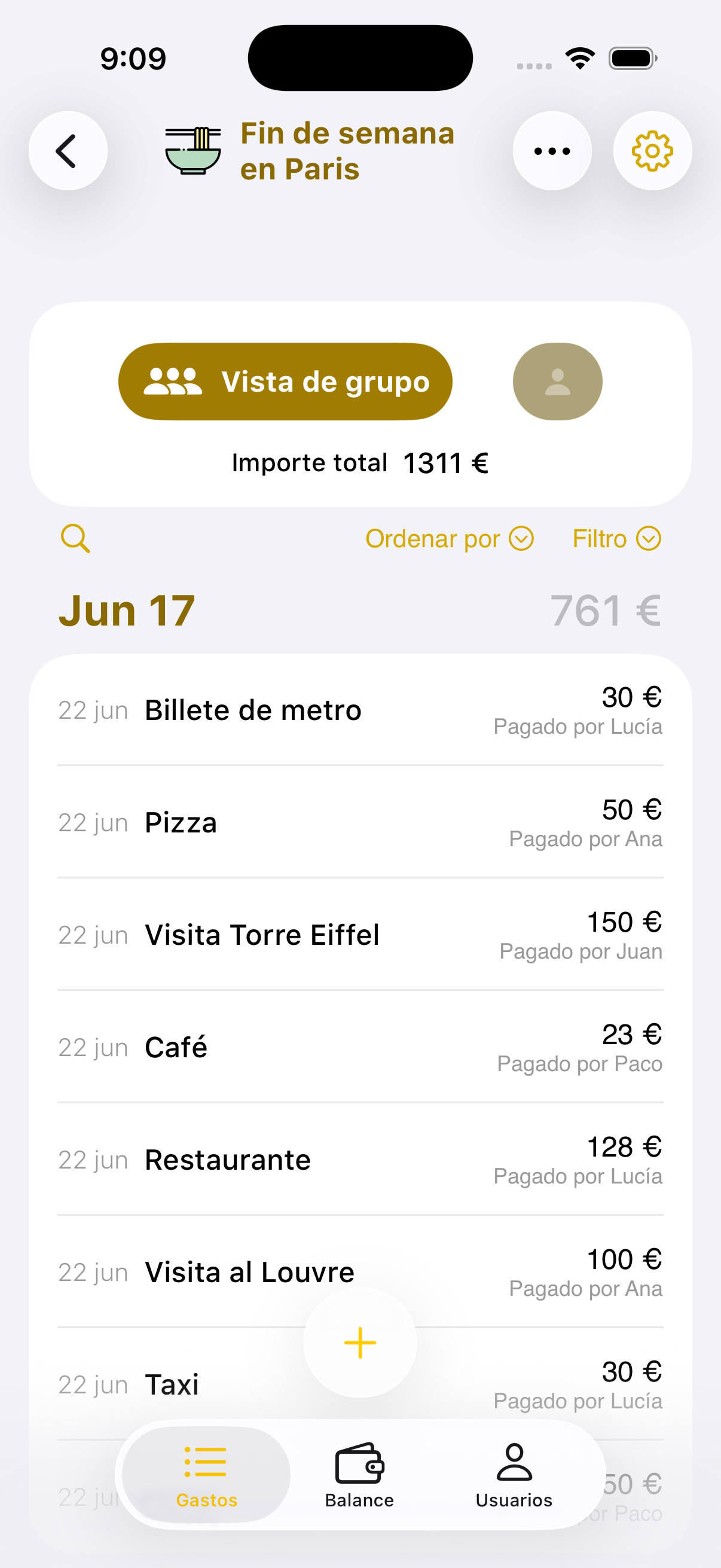 Banana Split — expenses