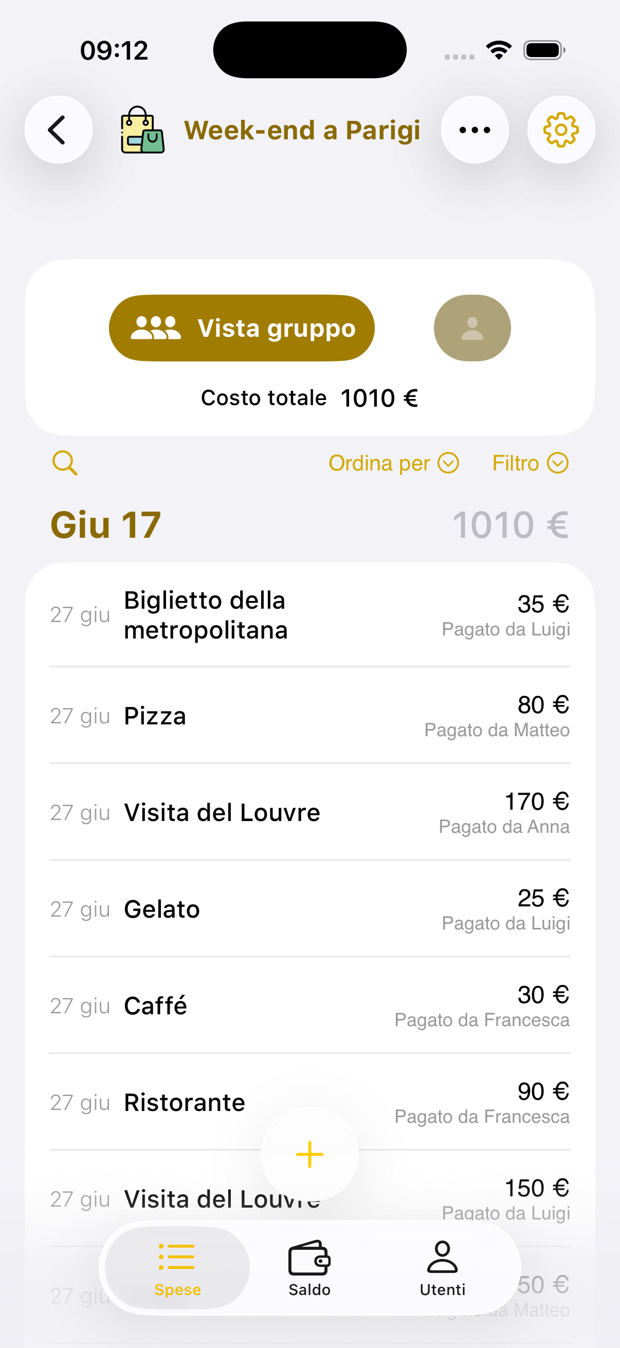 Banana Split — expenses